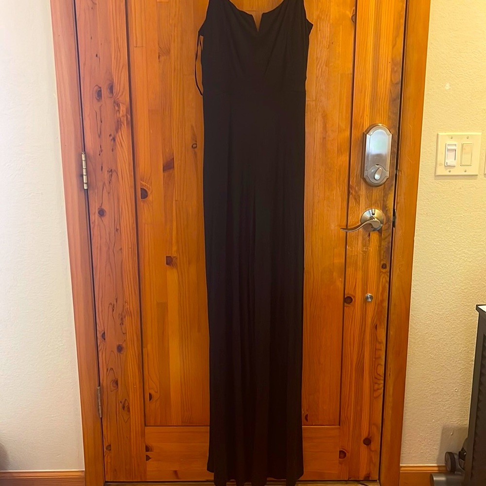 L*SPACE ribbed long jumpsuit-black